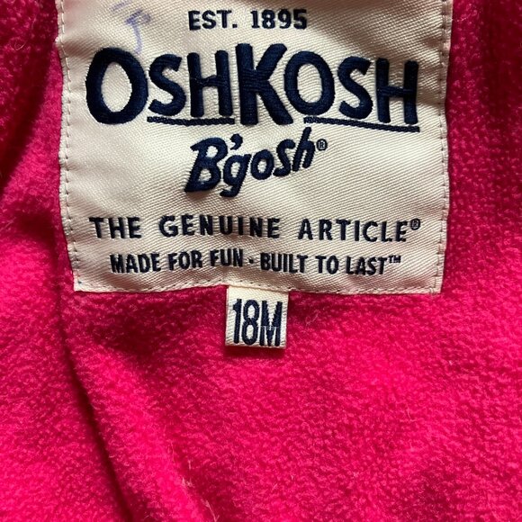 OshKosh B’gosh Toddler Snowsuit 18M Blue Floral Puffer Jacket & Black Snow Pants - Picture 9 of 16